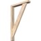 Ekena Millwork Traditional Block Smooth Bracket w/ Offset Brace, Douglas Fir, 3 1/2"W x 20"D x 32"H BKT0402X20X32TRA05SDF - alternate 1
